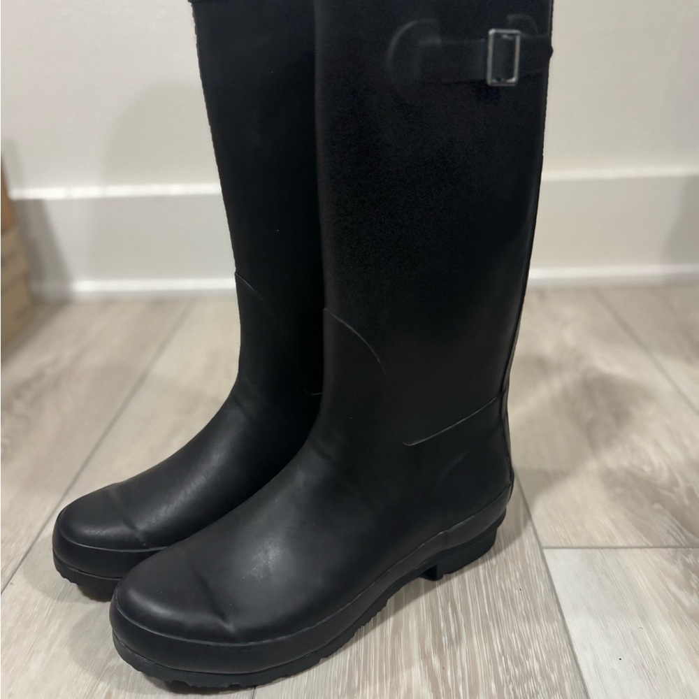Nomad Women's Black Knee-High Waterproof Rain Boots